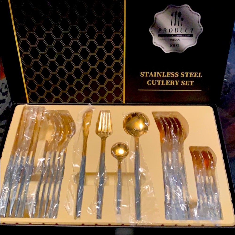 24 pc stainless steel cutlery